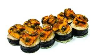 Запченный тунец-мидии